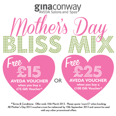Mothers Day at Gina Conway Gina Conway Aveda Salons and Spas