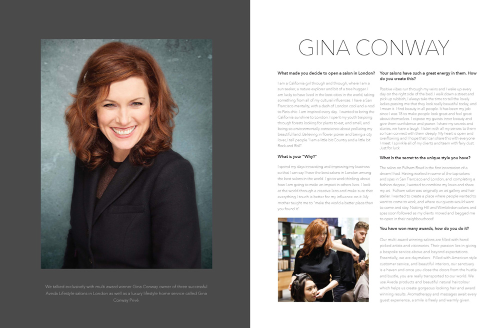 Icons Interview with Gina Conway Gina Conway Aveda Salons and Spas