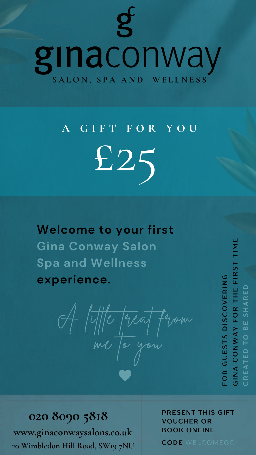 Welcome Gift Gina Conway Aveda Salons and Spas