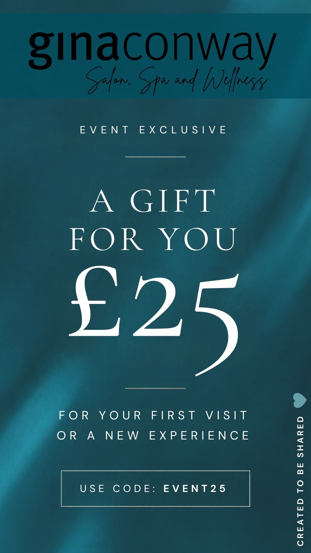 Event Exclusive &ndash; &pound;25 Gift Gina Conway Aveda Salons and Spas